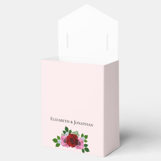 Rosa-Hochzeit Geschenkschachtel (Geöffnet)