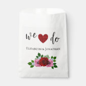 Rosa-Hochzeit Geschenktütchen (Vorderseite)