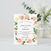 Rosa Hochzeit in Rosa Rosa Postkarte (Stehend Vorderseite)