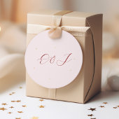 Rosa Hochzeit mit rosa Rosa Runder Aufkleber