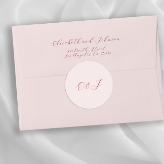 Rosa Hochzeit mit rosa Rosa Runder Aufkleber