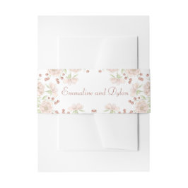 Rosa Hochzeit mit rosafarbenen Rosen Einladungsbanderole