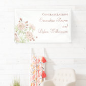 Rosa Hochzeit Modern Rosa errötend Banner (Insitu)