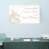 Rosa Hochzeit Modern Rosa errötend Banner (Messeveranstaltung)