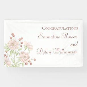 Rosa Hochzeit Modern Rosa errötend Banner