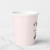 Rosa-Hochzeit Pappbecher (Rechts)