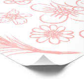 rosa Hochzeit Poster (Ecke)