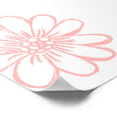 rosa Hochzeit Poster (Ecke)