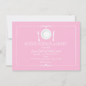 Rosa Hochzeit Probe Dinner Einladung (Vorderseite)