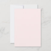 Rosa-Hochzeit RSVP Karte (Rückseite)