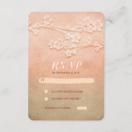 Rosa Hochzeit-RSVP-Karten RSVP Karte