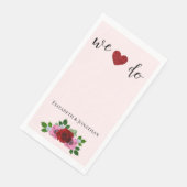 Rosa-Hochzeit Serviette (Ecke)