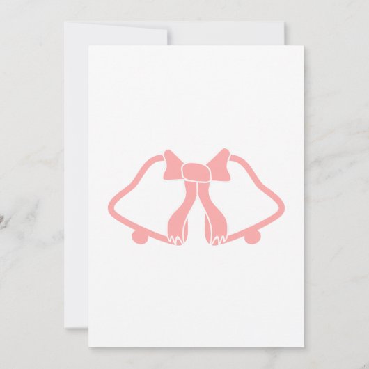 Rosa Hochzeit speichern Sie die Datumskartenglocke Save The Date (Rückseite)