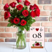 Rosa-Hochzeit Tischnummer