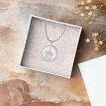 Rosa Hochzeit Trauzeugin Personalisiert Versilberte Kette<br><div class="desc">Feiern Sie Ihr Brautparty mit dieser Hochzeitszauberkunst, einem zeitlosen Schmuckstück aus Trauzeugin mit elegantem Kalligrafieschrift und einem stilvollen Typografie-Design. Dieses mit einem Aquarell-Rosa-Kleid geschmückte Brautparty-Memento verleiht Ihrem besonderen Tag eine herzliche Touch. Die niedliche, skurrile Abbildung ist in einem einzigartigen kreativen Stil mit einer einfachen minimalistischen Ästhetik gestaltet und macht sie...</div>