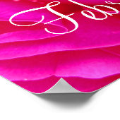 Rosa-Hochzeit Valentine-Poster Poster (Ecke)