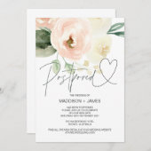 Rosa Hochzeit verschoben ändern Datum Einladung (Vorne/Hinten)