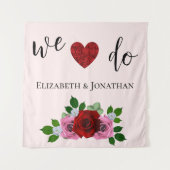 Rosa-Hochzeit Wandteppich (Vorderseite)