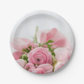 Rosa Hochzeiten Rose Pappteller (Vorderseite)