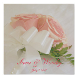 Rosa Hochzeiten Rose Poster