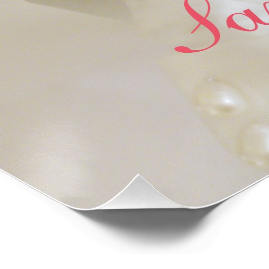 Rosa Hochzeiten Rose Poster (Ecke)