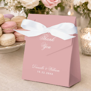 Rosa Hochzeits-Einfach-Danke-Skript Dusty Rose Geschenkschachtel