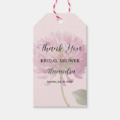 Rosa Hochzeits-Wildblumen-Danksagung Geschenkanhänger (Vorderseite)