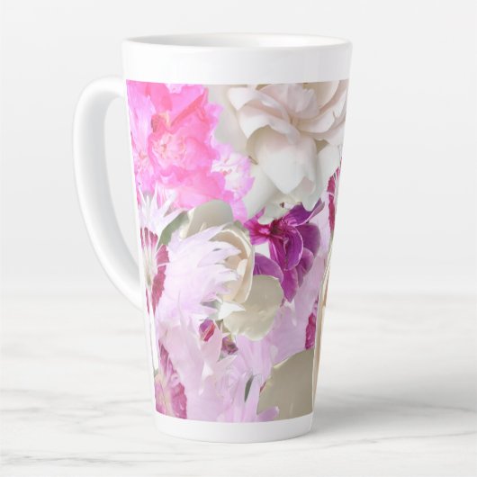 Rosa Hochzeitsblumen Milchtasse (Linke Ecke)