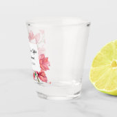 Rosa Hochzeitsblumenbäume Schnapsglas (Rechts)