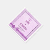 Rosa Hochzeitsbuggrenze mit eingerahmtem Rahmen Serviette (Ecke)