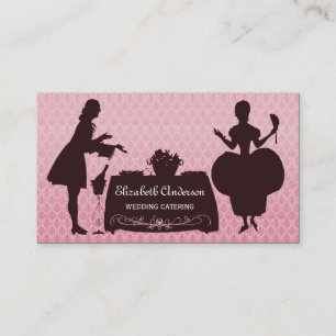Rosa Hochzeitscatering Visitenkarte