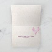 Rosa Hochzeitsfeste Rose am Strand mit gerissener Karte (Innenseite)