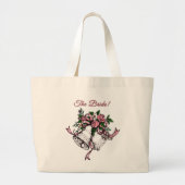 Rosa Hochzeitsglocken Die Braut Jumbo Stoffbeutel (Vorne)