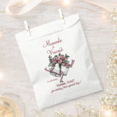 Rosa Hochzeitsglocken Geschenktütchen (Ausgeschnitten)