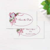 Rosa Hochzeitsglocken - Save the Date (Schreibtisch)