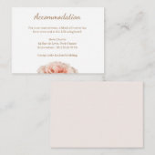 Rosa Hochzeitskarte Begleitkarte (Vorne/Hinten)