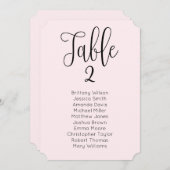 Rosa Hochzeitskarte. Moderne Kalligraphie Einladung (Vorne/Hinten)