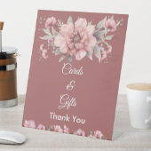 Rosa Hochzeitskarten und Geschenke - Schild (In Situ)