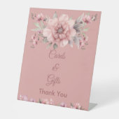 Rosa Hochzeitskarten und Geschenke - Schild (Vorderseite)