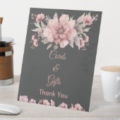 Rosa Hochzeitskarten und Geschenke - Schild (In Situ)