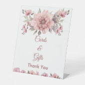 Rosa Hochzeitskarten und Geschenke - Schild (Vorderseite)