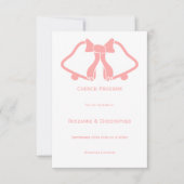 Rosa Hochzeitsklopfen und Schleifen (Vorderseite)