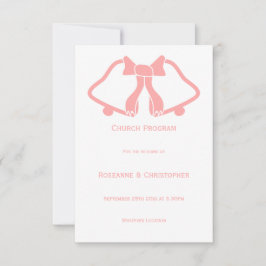 Rosa Hochzeitsklopfen und Schleifen