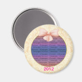 Rosa Hochzeitsmagnet Magnet (Vorderseite/Rückseite)