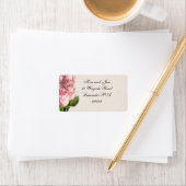 Rosa Hochzeitsmarke Adressaufkleber (Insitu)