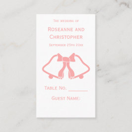 Rosa Hochzeitsplattform Platzierung Kartenglocke Platzkarte