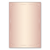 Rosa Hochzeitsplatzkarten Vintage Tischnummer (Rückseite)