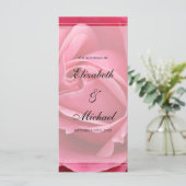 Rosa-Hochzeitsprogramm Programm (Stehend Vorderseite)
