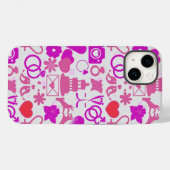 Rosa Hochzeitsschmuck Muster 03 Case-Mate iPhone Hülle (Rückseite (Horizontal))
