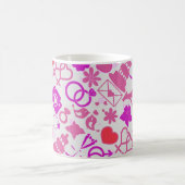 Rosa Hochzeitsschmuck Muster 03 Kaffeetasse (Mittel)